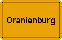 Ortsschild Oranienburg