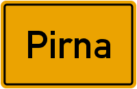 Ortsschild Pirna