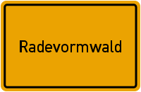 Ortsschild Radevormwald