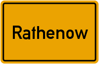 Ortsschild Rathenow