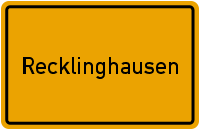 Ortsschild Recklinghausen