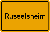 Ortsschild Rüsselsheim