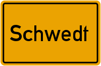 Ortsschild Schwedt