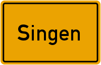 Ortsschild Singen