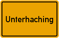 Ortsschild Unterhaching