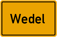 Ortsschild Wedel