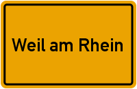 Ortsschild Weil am Rhein