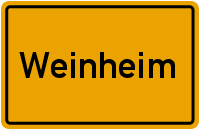 Ortsschild Weinheim