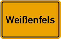 Ortsschild Weißenfels