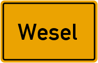 Ortsschild Wesel