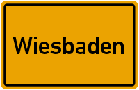 Ortsschild Wiesbaden