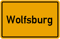 Ortsschild Wolfsburg