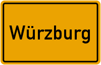 Ortsschild Würzburg