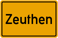 Ortsschild Zeuthen