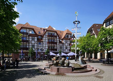 Der Georgi Marktplatz in Leimen-Mitte