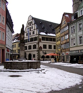 Kitzinger Marktplatz mit Rathaus