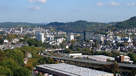 Siegen Panorama der Stadt 01