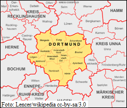 Dortmund Bezirke und Nachbargemeinden